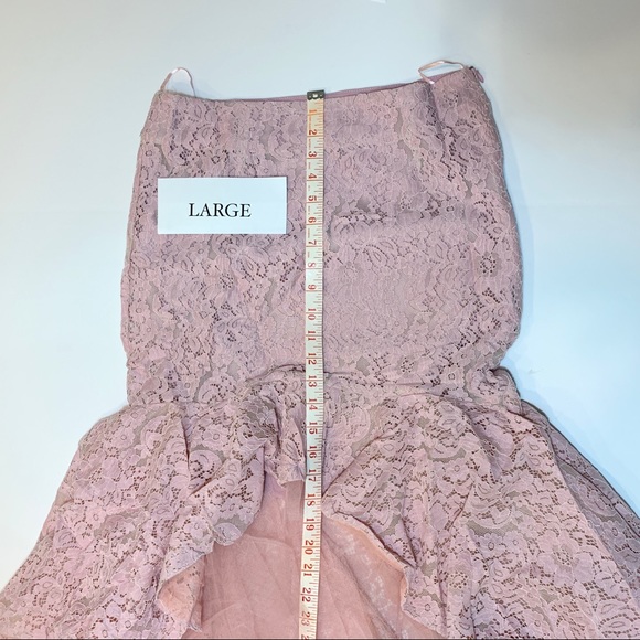 Fancy Blush Lace High-Low Skirt - Picture 11 of 16